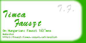 timea fauszt business card